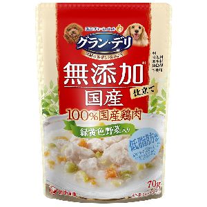 ユニチャーム Unicharm ユニチャーム グラン デリ 無添加仕立て 国産パウチ 緑黄色野菜入り 70g