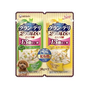 ユニチャーム Unicharm ユニチャーム グランデリ 2つの味わい パウチ ジュレ 13歳以上用 ブロッコリー チーズ 30g×2 犬 高齢犬 シニア