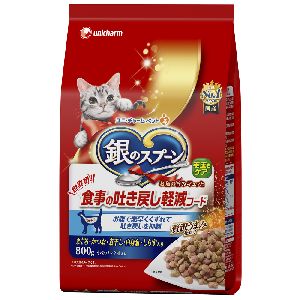 ユニチャーム Unicharm ユニチャーム 銀のスプーン 贅沢うまみ仕立て 食事の吐き戻し軽減フード お魚づくし 800g 猫 キャットフード