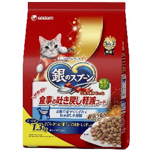 ユニチャーム Unicharm ユニチャーム 銀のスプーン 贅沢うまみ仕立て 食事の吐き戻し軽減フード お魚づくし 1.3kg 猫 キャットフード