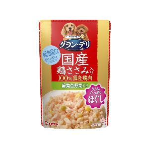 ユニチャーム Unicharm ユニチャーム グラン デリ 銀のさら パウチ 国産鶏ささみ入り ほぐし 緑黄色野菜入り 80g