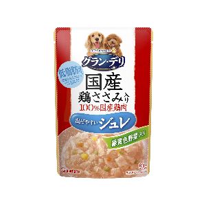 ユニチャーム Unicharm ユニチャーム グラン デリ 銀のさら パウチ 国産鶏ささみ入り ジュレ緑黄色野菜入り 80g