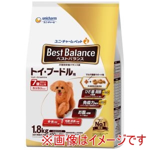 ユニチャーム unicham ユニチャーム ベストバランス カリカリ仕立て トイ・プードル用 7歳以上用 1.8kg