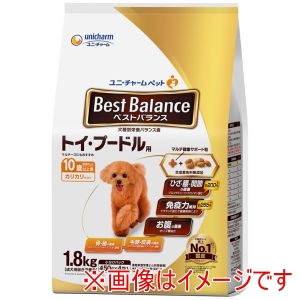 ユニチャーム unicham ユニチャーム ベストバランス カリカリ仕立て トイ・プードル用 10歳以上用 1.8kg
