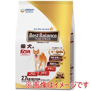 ユニチャーム unicham ユニチャーム ベストバランス カリカリ仕立て 柴犬用 7歳以上用 2.7kg