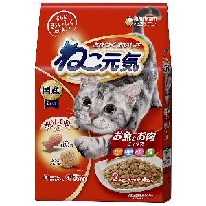 ユニチャーム Unicharm ユニチャーム ねこ元気 全猫用 お魚とお肉ミックス 野菜 白身魚入り 2.0kg