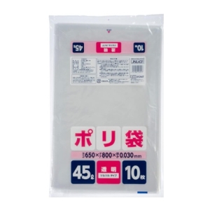ジャパックス ジャパックス JNL431 ポリ袋45L 透明LL 10枚