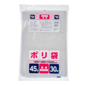ジャパックス ジャパックス JNL483 ポリ袋45L 透明LL 30枚