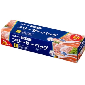 ジャパックス ジャパックス フリーザーバッグ大25枚 透明