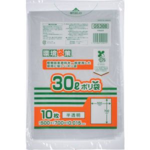 ジャパックス ジャパックス GS38B バイオマス25% MAXポリ袋30L