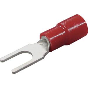 ニチフ端子工業 NICHIFU ニチフ TMEX 1.25Y-6-RED 環境配慮形絶縁被覆付Y形端子Y形 100個入 より線0.3～1.65外寸11mmスタッド径6.4mm