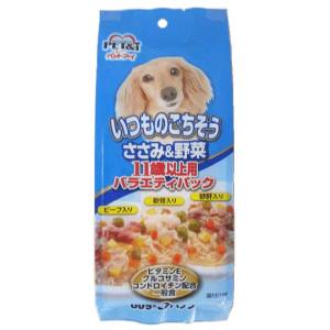ペットアイ PET&i ペットアイ いつものごちそう ささみ & 野菜 11歳以上用 バラエティパック 80g×3P