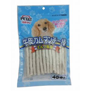 ペットアイ PET&i ペットアイ 牛皮ガム マンチー棒 ミルク風味 45本