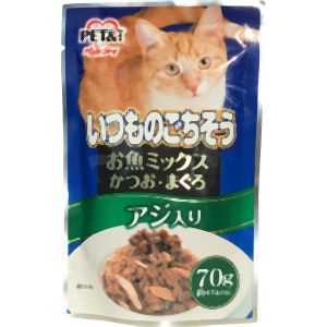 ペットアイ PET&i ペットアイ いつものごちそう お魚ミックス かつお まぐろ アジ入り 70g