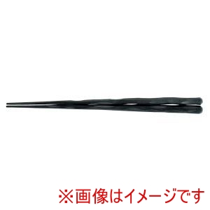 福井クラフト 福井クラフト PBT 六角一刀彫箸 10膳入 黒 24cm 90030860