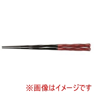 福井クラフト 福井クラフト PBT 六角一刀彫箸 10膳入 根来 22.5cm 90030743