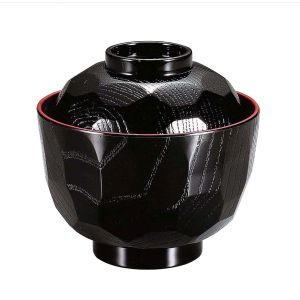 福井クラフト 福井クラフト 耐熱ABS ニュー亀甲小吸椀 黒内朱 6-195-4