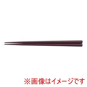 福井クラフト 福井クラフト PBT チェック 六角箸 10膳入 エンジ 21cm