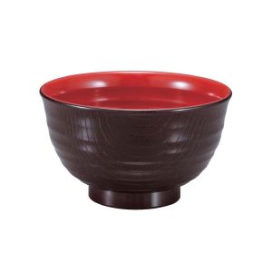 福井クラフト 福井クラフト 耐熱ABS 内外乱引汁椀 新溜内朱 中 6-172-25