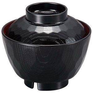 福井クラフト 福井クラフト 耐熱ABS ピース亀甲椀 小 黒内朱  98×H87 6-197-1