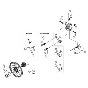 シマノ SHIMANO シマノ SHIMANO Y8B512000 アダプター固定ボルト M6×19 ワイヤー止めタイプ