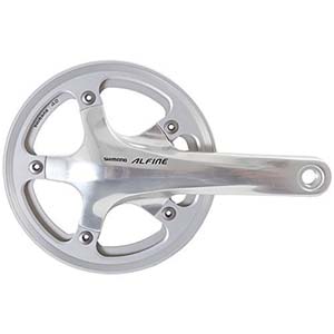 シマノ SHIMANO シマノ EFCS501CB5C2S クランク 45T ガード付 ダブル 170mm シルバー SHIMANO