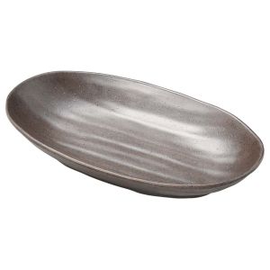 マイン MIN マイン メラミンウェア 茶 小判皿 大 M11-569