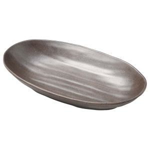 マイン MIN マイン メラミンウェア 茶 小判皿 小 M11-571