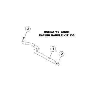 モリワキ モリワキ 05310-101N5-S0 ハンドルキット レーシング 136 HRC GROM 16-20/21-