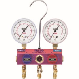 イチネンタスコ TASCO イチネンタスコ TA122GH R410A/R32ボールバルブ式ゲージマニホールド TASCO