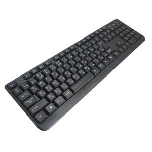あきばお～ USBキーボード ブラック 日本語108キー 激安お買い得品！ 有線USBキーボード