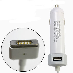 輸入特価アウトレット MacBook用カーチャージャー 60W 16.5V 3.65A USB5.1V 2.1Aｘ1口 マグネットタイプ2