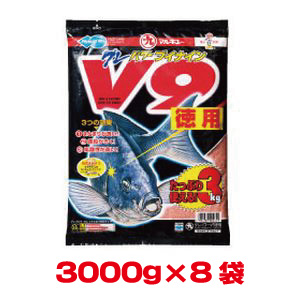 マルキュー マルキュー グレパワーV9 徳用 3000g×8袋 1ケース メジナ グレ