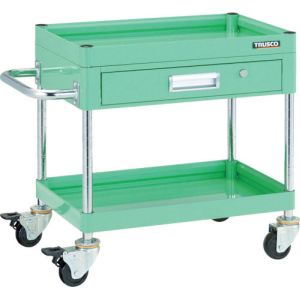 トラスコ TRUSCO トラスコ FAW-672Z-YG ファルコンワゴン750X500 1段浅引出付 ゴム車輪 YG色 TRUSCO メーカー直送 代引不可