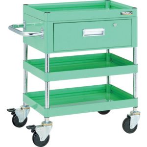 トラスコ TRUSCO トラスコ FAW-773V-YG ファルコンワゴン750X500 1段引出付 ゴム車輪 YG色 TRUSCO メーカー直送 代引不可