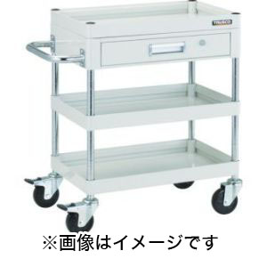 トラスコ TRUSCO トラスコ FAW-773Z-YG ファルコンワゴン750X500 1段浅引出付 ゴム車輪 YG色 TRUSCO メーカー直送 代引不可