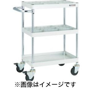 トラスコ TRUSCO トラスコ FAW-963S2-YG ファルコンワゴン600X400 仕切板付 ゴム車輪 YG色 TRUSCO メーカー直送 代引不可