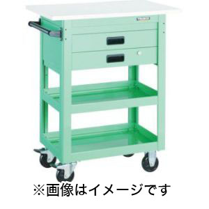 トラスコ TRUSCO トラスコ DLWS-973TX-W ツールワゴン ドルフィン 天板付 900X600 2段引出 W TRUSCO メーカー直送 代引不可