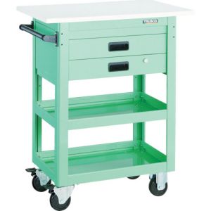 トラスコ TRUSCO トラスコ DLWS-973TX-YG ツールワゴン ドルフィン 天板付 900X600 2段引出 YG TRUSCO メーカー直送 代引不可