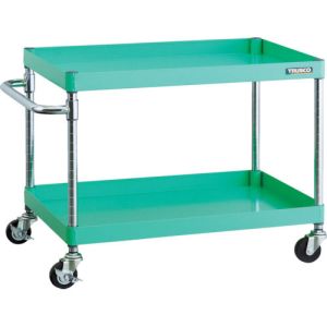 トラスコ TRUSCO トラスコ PEW-672-G75-YG フェニックスワゴン 750X500 2段 Φ75ゴム車輪 YG色 TRUSCO メーカー直送 代引不可