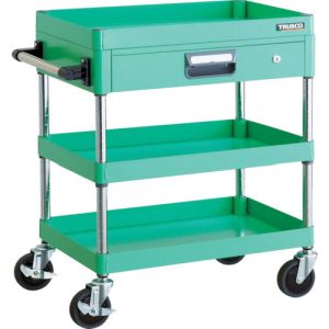 トラスコ TRUSCO トラスコ PEW-763Z-YG フェニックスワゴン 600X400 薄型1段引出付 YG色 TRUSCO メーカー直送 代引不可