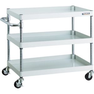 トラスコ TRUSCO トラスコ PEW-773-G75-W フェニックスワゴン 750X500 3段 Φ75ゴム車輪 W色 TRUSCO メーカー直送 代引不可