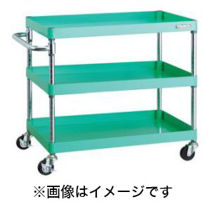 トラスコ TRUSCO トラスコ PEW-793-G75-YG フェニックスワゴン 900X600 3段 Φ75ゴム車輪 YG色 TRUSCO メーカー直送 代引不可