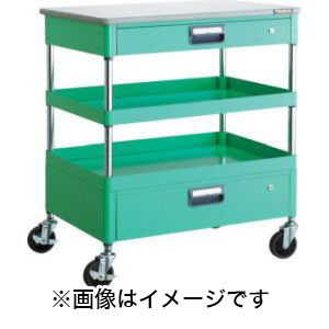 トラスコ TRUSCO トラスコ PEW-962VZT-YG フェニックスワゴン 600X400XH880 引出 天板付 YG色 TRUSCO メーカー直送 代引不可