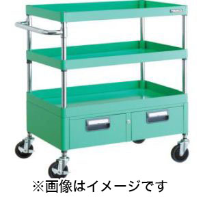 トラスコ TRUSCO トラスコ PEW-963W-YG フェニックスワゴン 600X400XH880 2列引出付 YG色 TRUSCO メーカー直送 代引不可