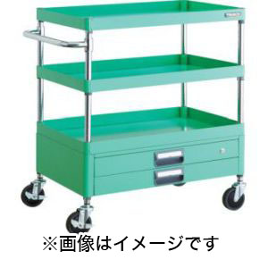 トラスコ TRUSCO トラスコ PEW-963X-YG フェニックスワゴン 600X400XH880 2段引出付 YG色 TRUSCO メーカー直送 代引不可