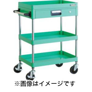 トラスコ TRUSCO トラスコ PEW-972Z-YG フェニックスワゴン 750X500 薄型1段引出付 YG色 TRUSCO メーカー直送 代引不可