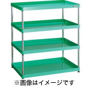 トラスコ TRUSCO トラスコ PEW-R1293-YG フェニックスワゴン ラック型 900X600 4段 YG色 TRUSCO メーカー直送 代引不可