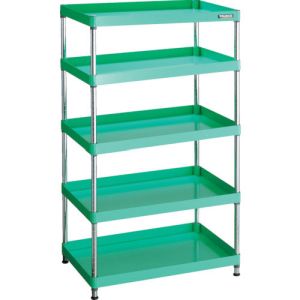 トラスコ TRUSCO トラスコ PEW-R1575-YG フェニックスワゴン ラック型 750X500 5段 YG色 TRUSCO メーカー直送 代引不可