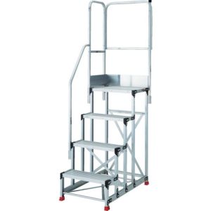 トラスコ TRUSCO トラスコ TSF-4612TE14-11 踏台 4段本体 階段片手すり天場二方1100 TRUSCO メーカー直送 代引不可